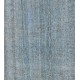 Blue Handmade Vintage Overdyed Turkish Carpet